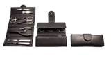 Manicure roll: 7 pcs. stainless; black