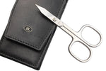 Pocket sized manicure set: 4 pcs., stainless; black