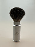 Travel brush matt silver