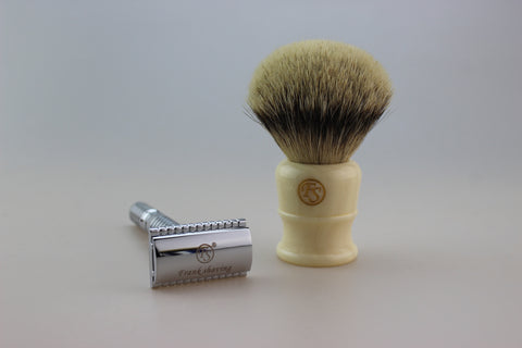 Silvertip badger hair knot 24mm set