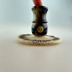 Silvertip badger(bleached tip) hair FAN shape knot 22mm