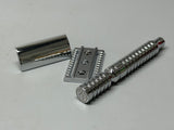 3D Laser Diamond Knurled Handle DE Safety Razor 98A,Aluminium Alloy