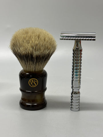 Silvertip badger hair knot 22mm set