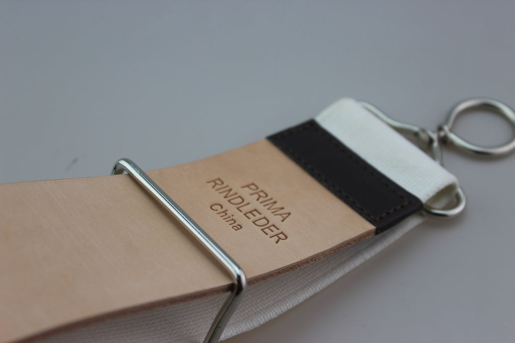 Hanging Leather Razor Strop 1.75 X 12 with Handle and Metal Clasp.  Perfect