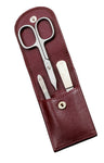 Pocket sized manicure set: 3 pcs., stainless; black