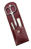 Pocket sized manicure set: 3 pcs., stainless; black