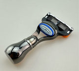 Mini Gunmetal Fusion Travel Razor & Leather Case