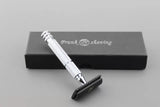 3D Laser Diamond Knurled Handle DE Safety Razor 98A,Aluminium Alloy