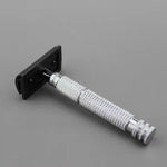 3D Laser Diamond Knurled Handle DE Safety Razor 98A,Aluminium Alloy
