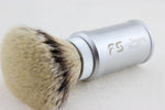 Travel brush Silvertip badger FAN shape knot size 28mm