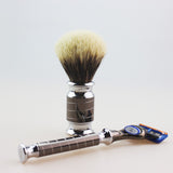 3-Piece Pure Badger Shaving Set(Gun Metal)
