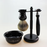 ELEGANT BLACK STARTER PURE BADGER SHAVING GIFT SET