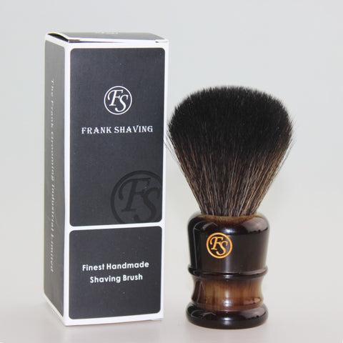 FAUX HORN SYNTHETIC HAIR SHAVING BRUSH