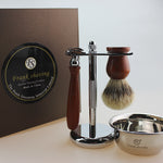 ELEGANT ROSEWOOD SHAVING SET