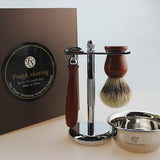 ELEGANT ROSEWOOD SHAVING SET