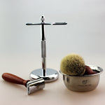 ELEGANT ROSEWOOD SHAVING SET