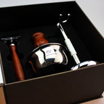 ELEGANT ROSEWOOD SHAVING SET