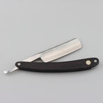 Gold Dollar P80 Round Point Straight Razor 6/8", Ebony Wood Handle